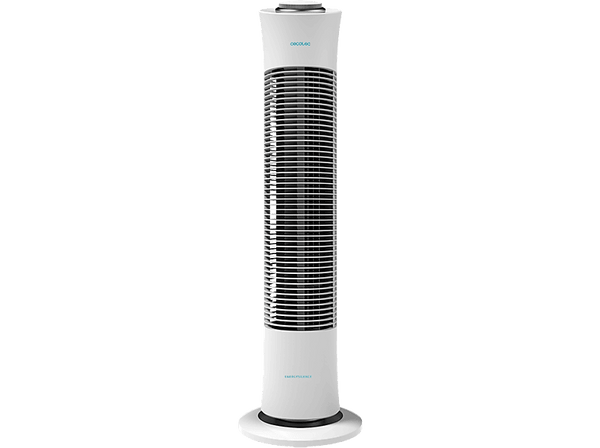 Ventilador de torre - Cecotec ForceSilence 6090 Skyline, Potencia 45 W, 3 velocidades, Temporizador, 80 cm altura, 30", White