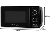 Microondas - Orbegozo MI 2117, 700 W, 6 Niveles de Potencia, 20 l, Temporizador 30 min, Negro