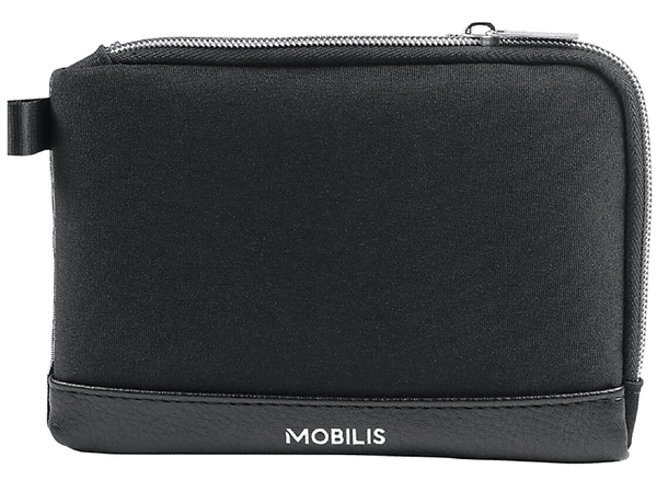 Funda - Mobilis Pure Pouch, Parte transparente, Para accesorios tecnológicos, Cremallera, Negro
