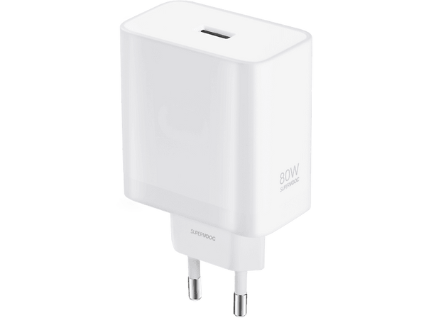 Cargador - Oppo SUPERVOOC 80W, Universal, Blanco
