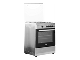 Cocina a gas - KOENIC KFC 2421-4, 4 Zonas, Horno, Gas Butano, Libre instalación, Plata