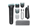 Afeitadora corporal - Philips BG7480/15, 3 Accesorios, 120 min, Autoafilable, Cabezal flexible 2D, Recorta y Afeita, Triple Protect