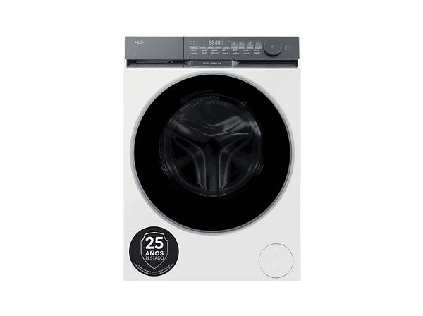 Lavadora carga frontal - Haier X9 Series HW110-B14387UIB, 11 kg, 1400 rpm, Función Vapor, Blanco