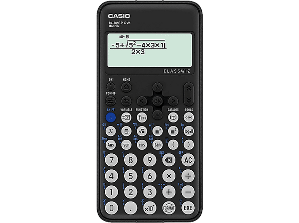 Calculadora científica - Casio FX-82SPCW, Más de 300 funciones, Unidades de ángulo, Pantalla LCD, Negro