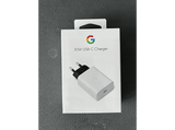 Cargador - Google Pixel 30W USB-C (GA03502-EU), Sin Cable, Compatible con dispositivos con carga USB-C, Carga rápida, Clearly White