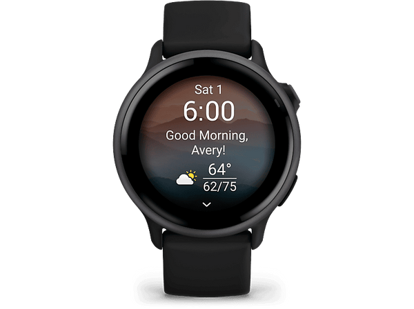 Reloj deportivo - Garmin vívoactive® 6, Negro, Silicona, 20mm, 8 GB, 1.2" AMOLED, Autonomía hasta 11 días