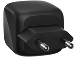 Cargador de pared - Belkin WCH019dqWH, 50W, Compatibles dispositivos con carga USB-C, 2 puertos tipo USB-C, Negro