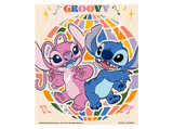 Póster 3D - Sherwood Lilo & Stitch - Groovy, Enmarcado, Licencia oficial Lilo & Stitch