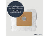Aspirador con bolsa - Nilfisk Perform Allergy Plus, 750 W, 3.7 l, Filtración HEPA 14, Con luz LED, Negro