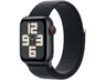 APPLE Watch SE (2023), GPS+CELL, 40 mm, Caja de aluminio medianoche, Vidrio delantero Ion-X, Correa Sport Loop medianoche