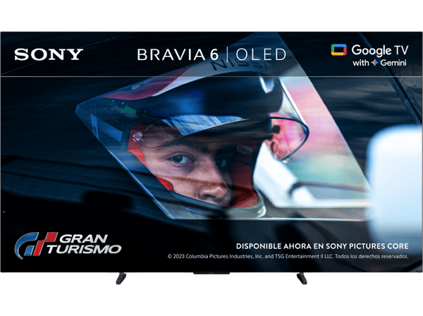 TV OLED 48" - Sony BRAVIA 6, 4K Smart TV/Google TV con Gemini, 4K 120Hz/VRR/ALLM, Dolby Vision/Atmos, Google Cast, Apple Airplay, Ultra Delgado, 48A65