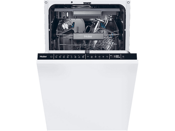 Lavavajillas integrable - Haier XI1C3TB2FB I-Pro Shine Series 4, 11 Servicios, 8 Programas, 44.8 cm, Tercera bandeja, Sin Panelar