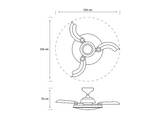 Ventilador de techo - Philips Atlas, 35 W, 6 Velocidades, Aspas retráctiles, 106 cm, 4500 lúmenes regulables, Mando a distancia, Níquel Mate