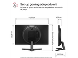 Monitor gaming - LG 24GS60F-B, 24, Full-HD, 1 ms, 180 Hz, HDMI x1, DisplayPort 1.4, Negro