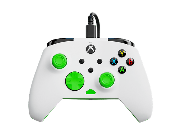 Mando Xbox - Turtle Beach Rematch™ Core, Cable, Xbox Series X|S, Xbox One y Windows 10/11, Blanco/Verde