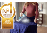 Plancha de vapor - Philips DST3031/20, Golpe de vapor hasta 180 g, Vapor vertical, Calc-Clean integrado, Azul