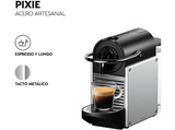 Cafetera de cápsulas - De'Longhi Pixie EN127.S, 19 bar, 1 l, 1260 W, 2 tamaños taza, Plata