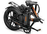 Bicicleta plegable - Youin Texas II, 250 W, Velocidad máx. 25 km/h, Autonomía 45 km, Pantalla LCD, Luz Frontal y Trasera, Naranja, Negro