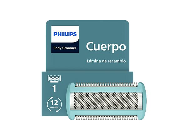 Recambio para afeitadora - Philips BG2010/43, Para Series BG34XX, BG54XX, BG74XX y BG94XX, 100 % Impermeable, Triple Protect, Plata