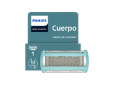 Recambio para afeitadora - Philips BG2010/43, Para Series BG34XX, BG54XX, BG74XX y BG94XX, 100 % Impermeable, Triple Protect, Plata