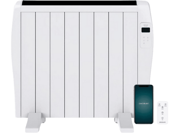 Emisor térmico - Cecotec Ready Warm 1800 Thermal Connected, 1200 W, 8 Elementos, 15 m², 3 Niveles, Blanco