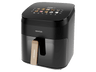 Freidora de aire - Cecotec Cecofry&Grill Smokin’ 6500, 2200W, 6.5L, Doble grill, 10 Menús, Ahumador integrado, Pizza maker, Negro