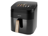 Freidora de aire - Cecotec Cecofry&Grill Smokin’ 6500, 2200W, 6.5L, Doble grill, 10 Menús, Ahumador integrado, Pizza maker, Negro