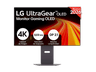 Monitor gaming - LG 32GX870B-B, 32 " UHD 4K, 240Hz, 0.03 ms, OLED, Altura ajustable, Altavoces integrados, Negro