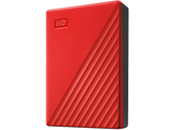 Disco duro externo 6TB - WD My Passport, Portátil, HDD, USB 3.2, Funciona con Chromebook, Rojo