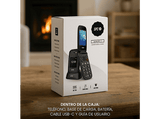 Móvil - SPC Harmony 2, 4G, Para mayores, Teclas grandes, Botón SOS, Compatible audífonos, Volumen 104dB, Radio FM, Linterna, Base de carga, Negro