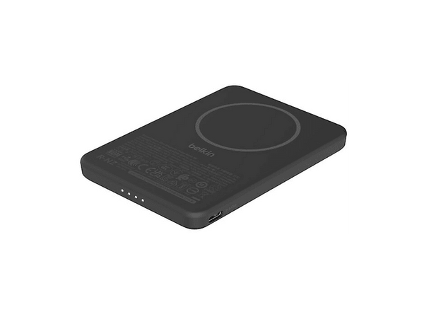 Powerbank - Belkin BPD010hqBK, 5000 mAh, 1x USB Tipo-C y Módulo Magnético de Carga Inalámbrica, 7.5W, Negro