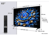 TV QLED 65 - TCL 65T69C, UHD 4K, Procesador AiPQ, Smart TV, DVB-T2, Negro
