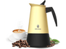 Cafetera tradicional - Cecotec Piccolina 600, Acero inoxidable, 6 Tazas, 300 ml, Beige