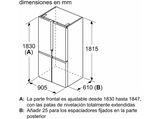 Frigorífico americano - Siemens KF96NAXEA, No Frost, 605 l, 183 cm, Black Steel