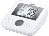 Tensiómetro - Beurer BM 27, Para Brazo, Pantalla LCD, Detección de arritmias, Blanco