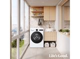 Lavadora secadora - LG W4X7016TLS, 11 kg, 6 kg, Selector LCD, Autodosificación, Blanco