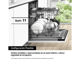 Lavavajillas integrable - Samsung DW60M6040BB/EO, 13 servicios, 6 programas, 59.5 cm, Función Higiene, Configuración Flexible, Sin Panelar