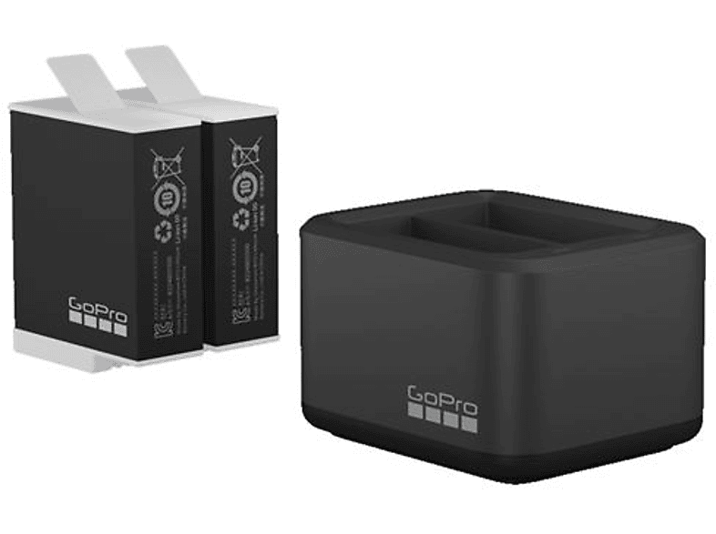 Accesorio cámara deportiva - GoPro Batería dual y Baterías Enduro para Hero 9 / Hero 10 / Hero 11, 3.7 Voltios, Black