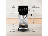 Cafetera express - Ufesa Sienna, 20 bar, 1360 W, Capacidad Depósito 0.9 l, 2 Tazas, Vaporizador orientable, Inox