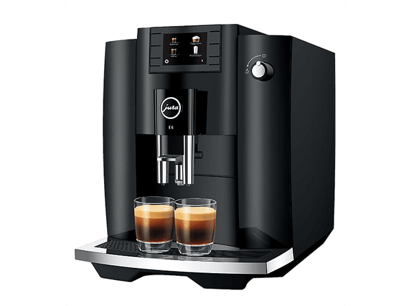 Cafetera superautomática - Jura E6, 15 bar, 1450 W, 2 tazas, Easy Cappuccino, Molienda profesional, Negro