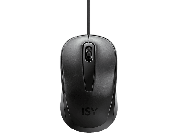 Ratón - Isy ICM-1000-1, Cable, 1000 dpi, 3 Botones, Fácil Conexión Plug&Play, Negro