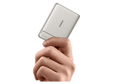 Powerbank - Baseus PicoGo Ultra-Mini Magnetic, 5000mAh, 20W, Carga ultrarrápida inalámbrica Qi2, USB-C, Con cable, Universal, Blanco Titanium