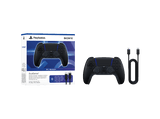 Mando PS5 - Sony DualSense®: Midnight Black + cable USB para PC, Para PlayStation 5, Mac y PC, Inalámbrica, Retroalimentación háptica, Midnight Black