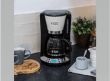 Cafetera de goteo - Russell Hobbs Colours Plus 24033-56 , 1100 W, 1.25 l, Función Pause and Pour, Crema