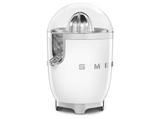 Exprimidor - Smeg CJF11, 0.2 l, 70 W, 1 velocidad, Acero inoxidable, Estética 50's Style, Blanco