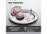 Auriculares inalámbricos - Sony WH-1000XM6, Cancelación ruido, 30h Autonomía, Hi-Res, Carga Rápida, Cómodo, Plegable, iOS/Android, Rosa