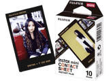 Papel fotográfico - Fujifilm Instax Film Mini Contact ww1, Marco negro, 10 hojas