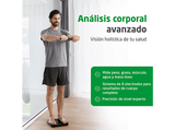 Báscula inteligente - Medisana BS 850 connect, 180 kg, Pantalla LED 7.5×2.9 cm, 8 electrodos para manos y pies, Negro