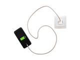 Cordón para móvil - Panda Lanyard, 1.2m Cable, USB-C, Goma, Carga rápida, 60W, Canela