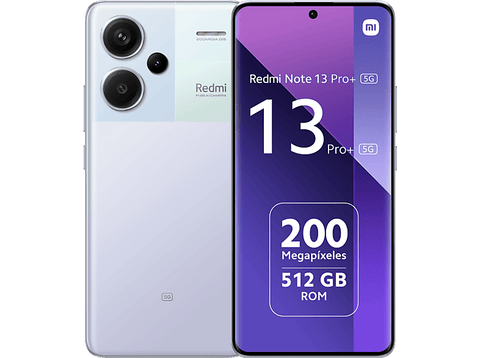 Móvil - Xiaomi Redmi Note 13 Pro+ 5G, Aurora Purple, 512 GB, 12 GB RAM, 6.67